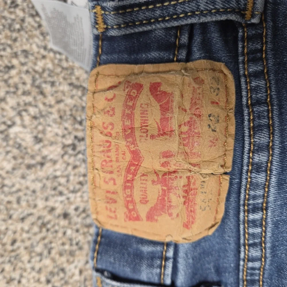 Levis‎ 541 Athletic Taper Mens Blue Jeans 42x32 Medium Wash Stretch Denim